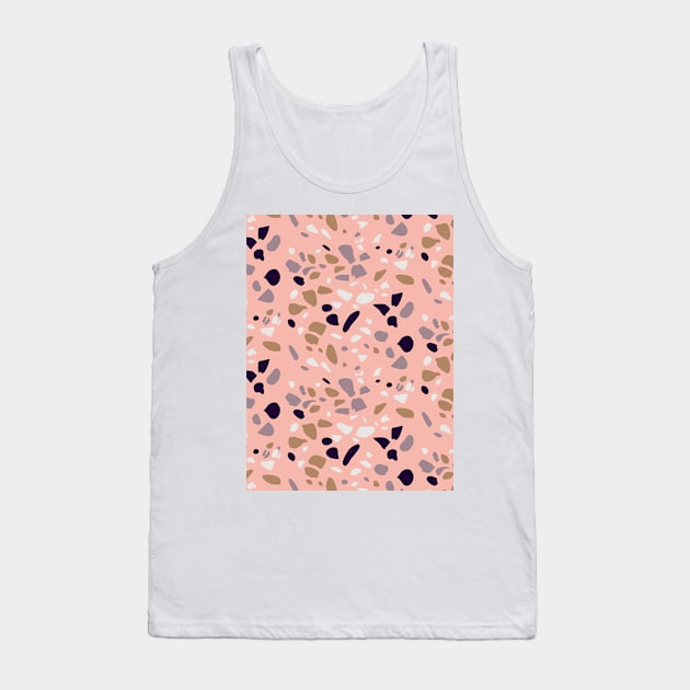 Modern Pink Terrazzo Tank Top by Pulpixel